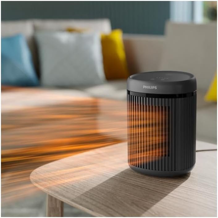 Philips 2000 Serie Energieeffizienter Heizlüfter 1500 W, bis zu 25% Energieeinsparung, leise 24 db(A