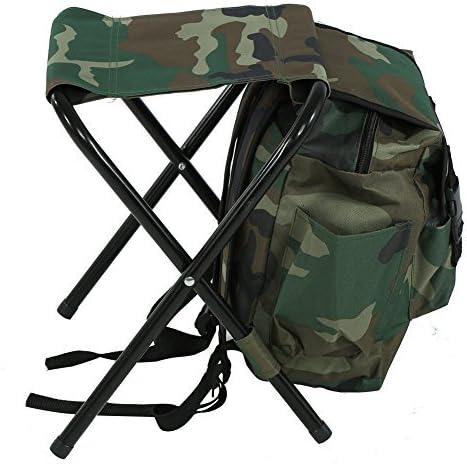 VGEBY Angelrucksack Stuhl, Tragbar Rucksack mit Stuhl Fischerstuhl Angeln Klappbarer Hocker Sitz mit