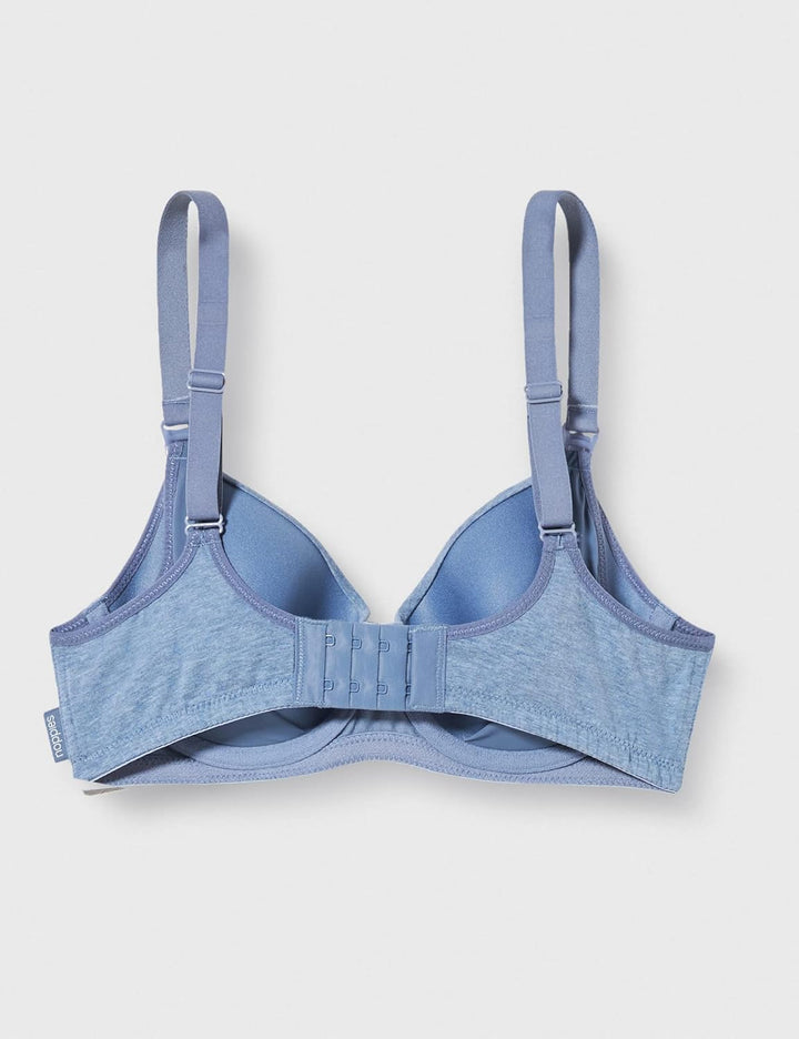 Noppies Damen Cotton Comfort Nursing Bra Gepolsterter BH 80D Light Blue Melange - P972, 80D Light Bl