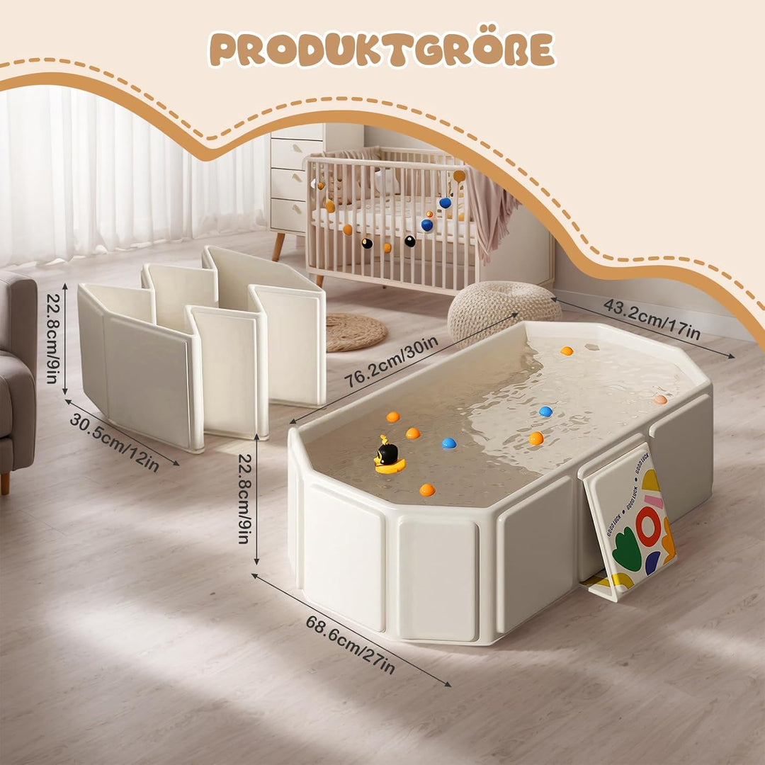Faltbare Badewanne für Kinder, Grosse Kleinkindbadewanne, Tragbare Badewanne, Tragbares Duschbecken,