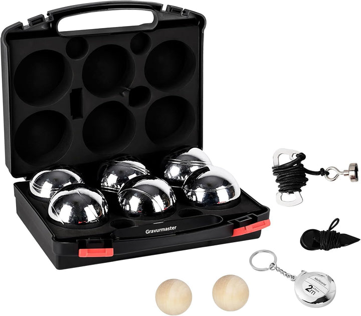 Personalisierte Boccia Kugeln mit Gravur Name/Logo/Text, Professionelles Petanque, Metall Boule Set