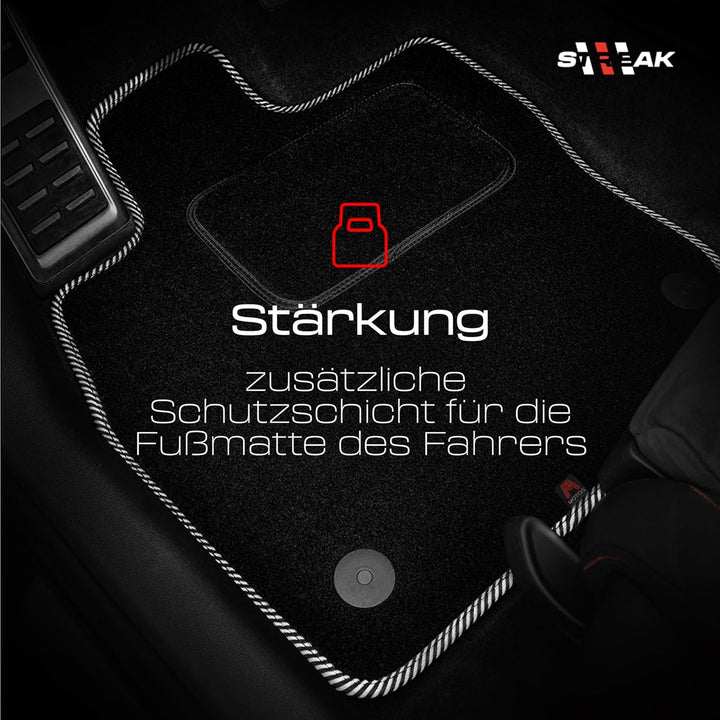 MOTOS Standard Velours-Fussmatten passend für Audi RS5 F5 2016-2024 - Standard, Gewebt, Braun fussma