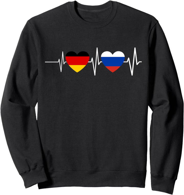 russisch deutsch russisch russisch herzschlag Sweatshirt