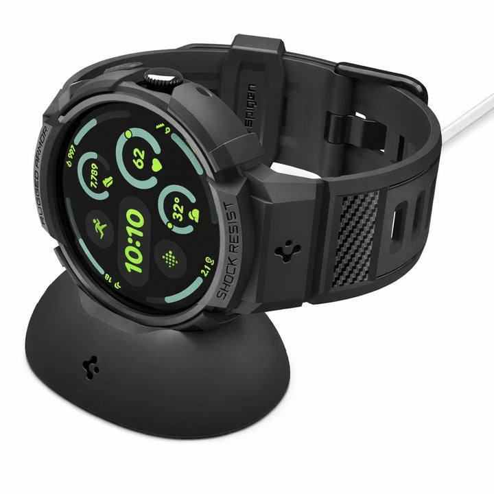 Spigen Rugged Armor Pro Hülle mit Armband Kompatibel mit Google Pixel Watch 4 41mm (2025) mit Ladest