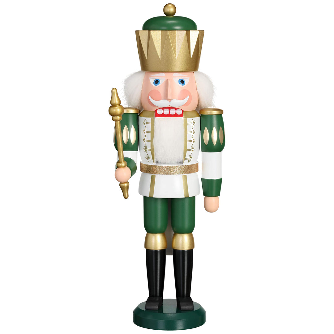 Seiffener Volkskunst Nussknacker König exklusiv 40 cm hoch Figur aus Holz Original Erzgebirgskunst w