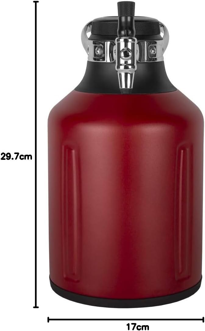 GrowlerWerks uKeg Go Carbonated Growler and Craft Beverage Dispenser for Beer, Soda, Cider, Kombucha