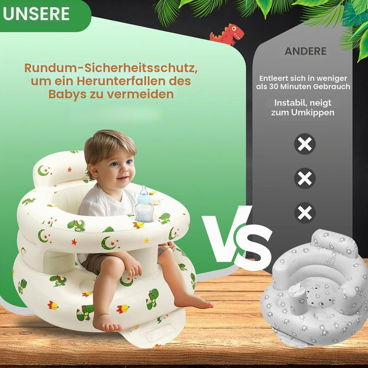 Aufblasbarer Sitz Baby für Babys ab 3-36 Monaten, mit Einer Umlaufenden Stossfesten Inflatable Baby