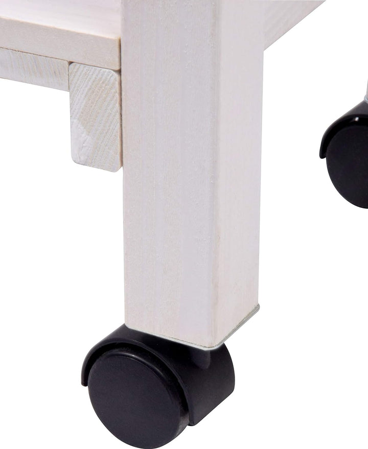 dobar® 58186e rollbares Hochbeet mit Rankgitter | Pflanzkasten auf Rollen | Blumenbeet aus Massiv-Ho