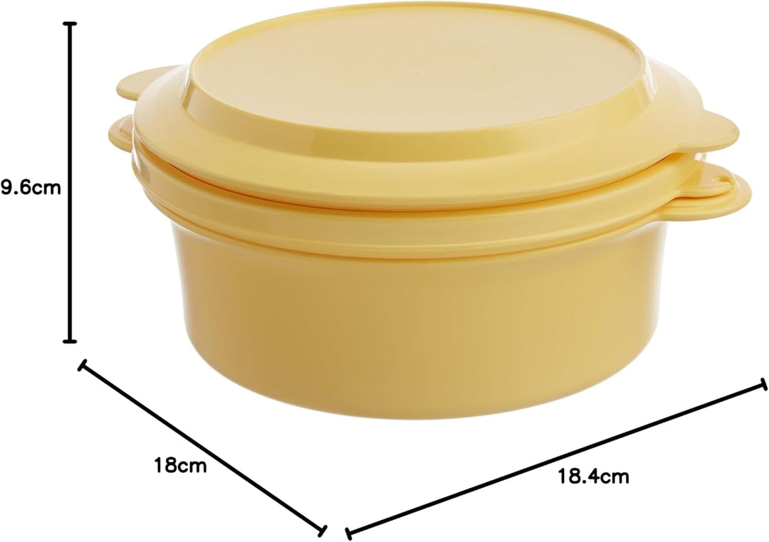 Signoraware Hitparade Drops gelb mit 2 Deckel davon 1 x Hängedeckel auslaufsicher 1,0 Liter gelb Meh