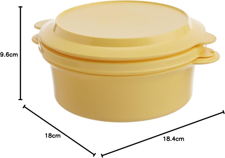 Signoraware Hitparade Drops gelb mit 2 Deckel davon 1 x Hängedeckel auslaufsicher 1,0 Liter gelb Meh