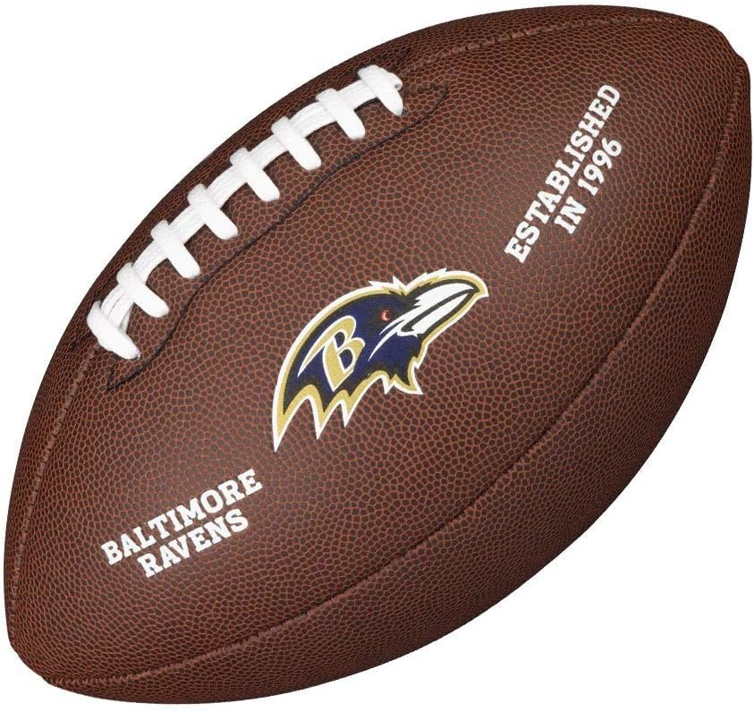 Wilson American Football NFL TEAM LOGO, Offizielle Grösse, Mischleder OFFICIAL Baltimore Ravens, OFF