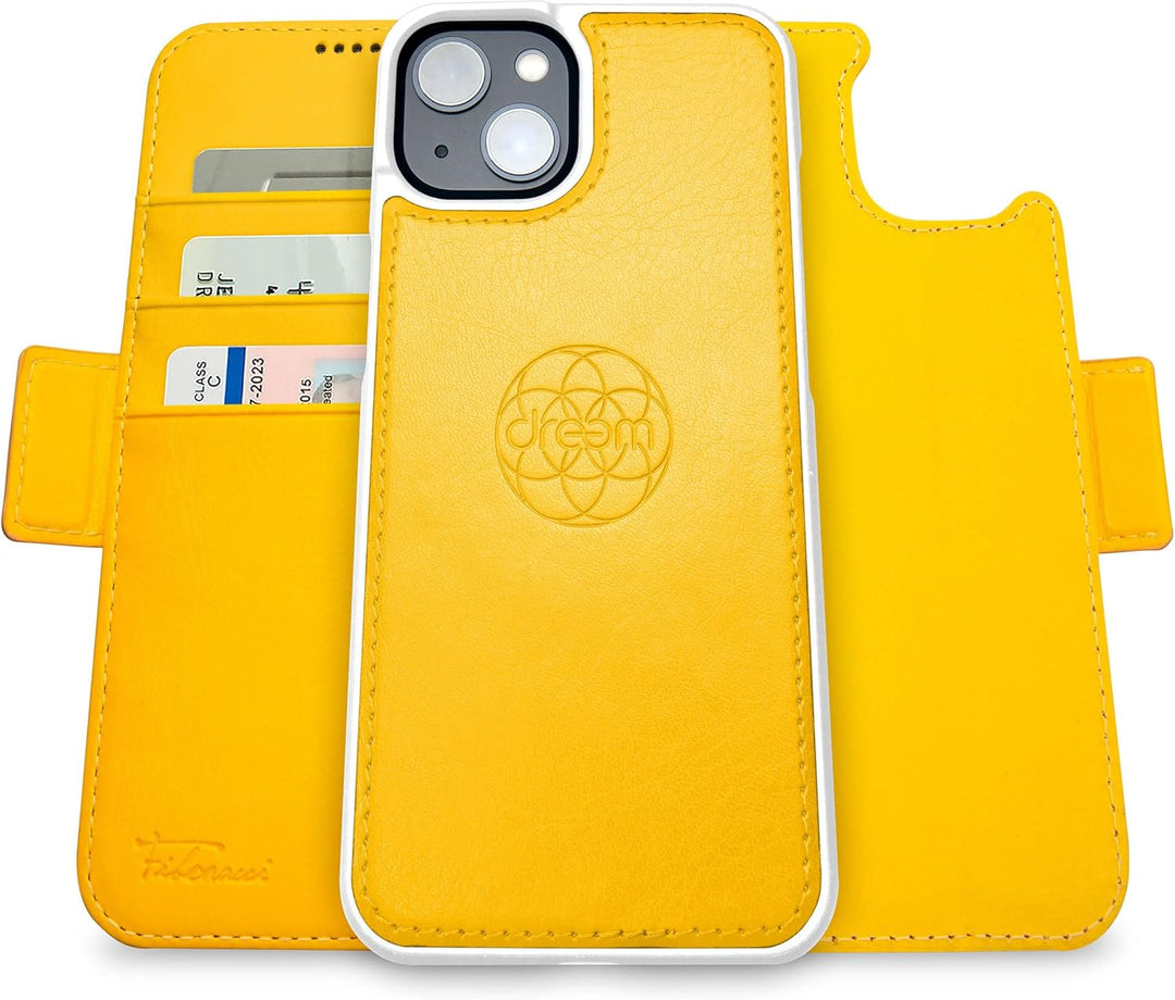 Dreem Fibonacci iPhone 14 Plus Brieftaschen-Etui / 2-in-1 stossfestes Etui und abnehmbares Folio aus