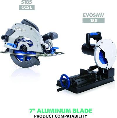 Evolution Power Tools Edelstahl Sägeblatt, 180BLADEAL, 54Z, 7 Inch