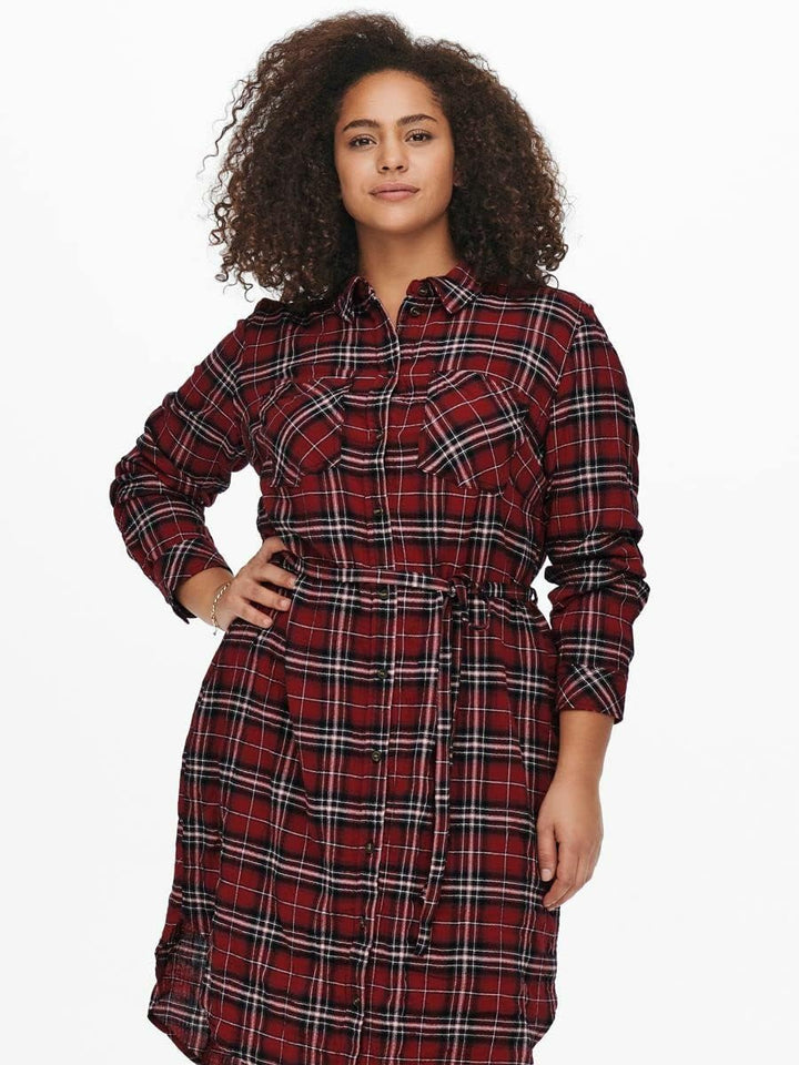 ONLY Carmakoma Female Kleid Curvy Karo-