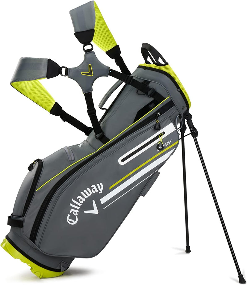 Callaway Golf Chev Standtasche (Ausgabe 2022) Anthrazit/Flow Yellow, Anthrazit/Flow Yellow