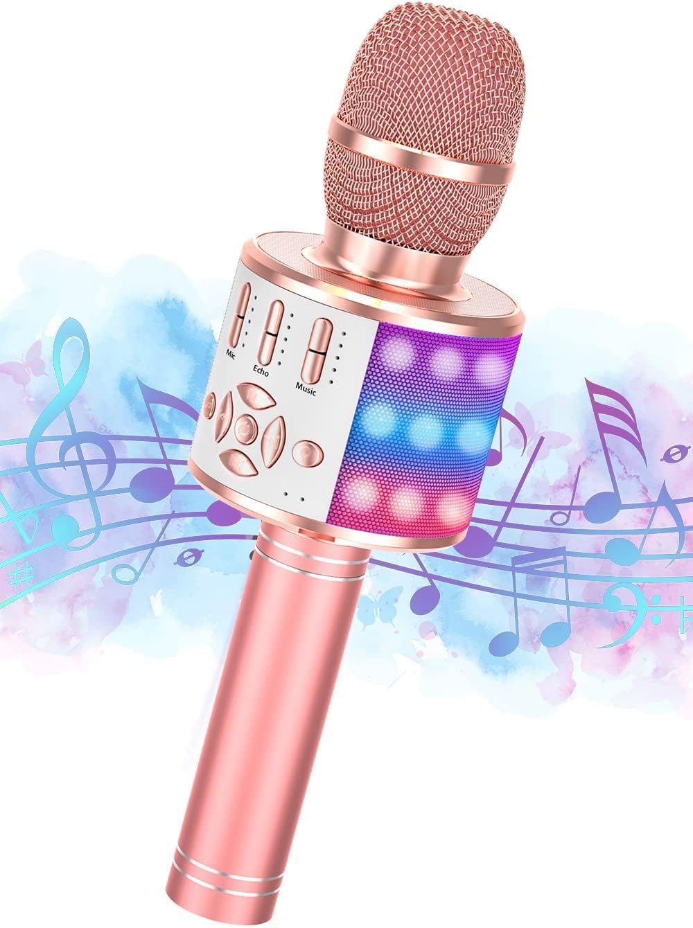 Ankuka Karaoke Mikrofon, Drahtlose Bluetooth Mikrophone Tragbares mit Lautsprecher, für Erwachsene u