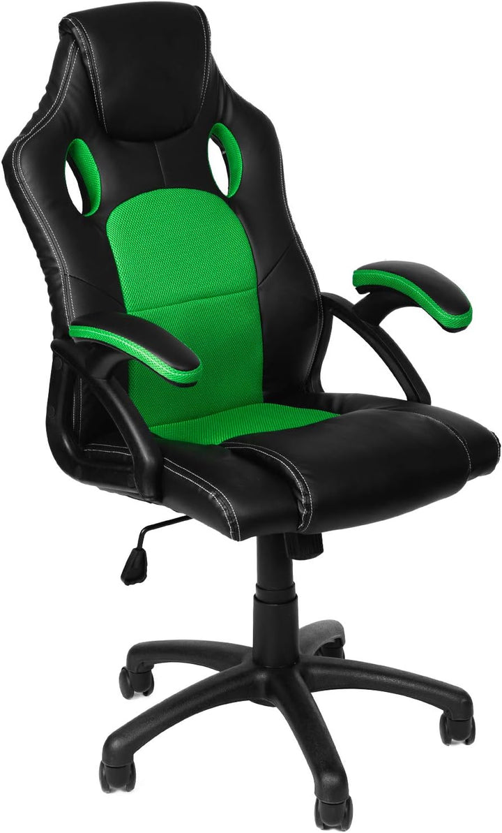Panorama24 Gamer Stuhl Gaming Schreibtischstuhl Chefsessel Bürostuhl Ergonomisch, Grün, 9 Farbvarian