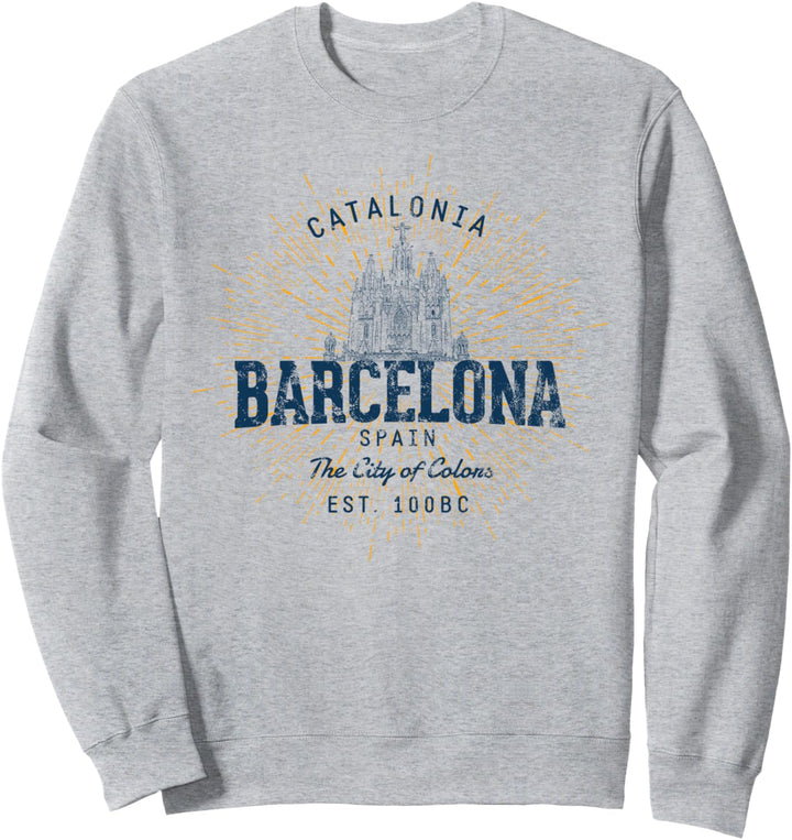 Spanien Urlaub Souvenir Vintage Barcelona Sweatshirt