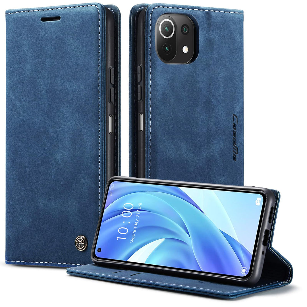 Handyhülle für Xiaomi Mi 11 Lite 4G / 5G / 5G NE Hülle, Premium Klapphülle Leder Schutzhülle Klappba