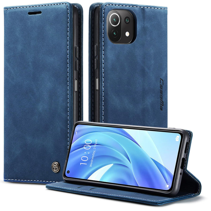 Handyhülle für Xiaomi Mi 11 Lite 4G / 5G / 5G NE Hülle, Premium Klapphülle Leder Schutzhülle Klappba