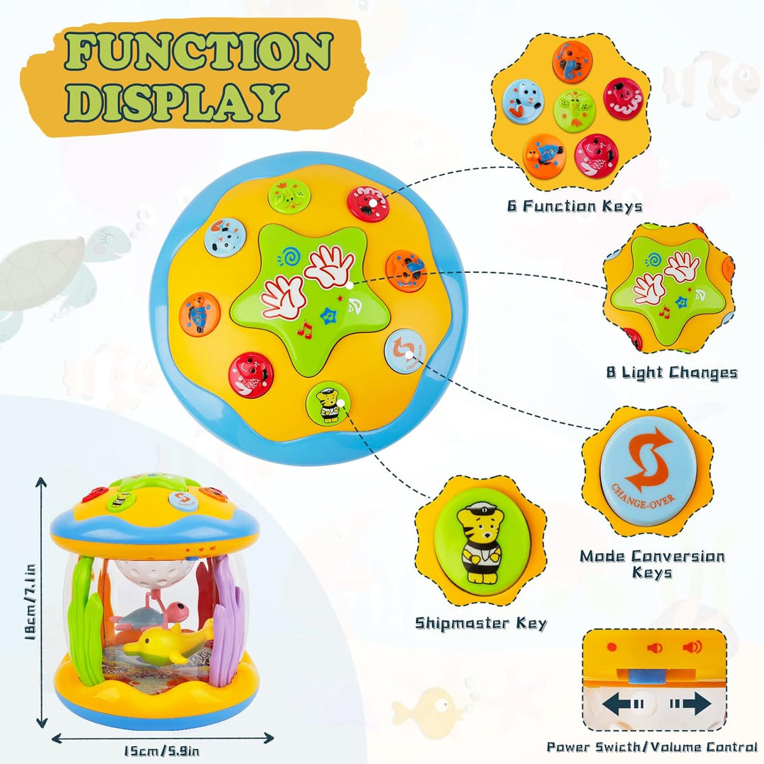 m zimoon Baby Spielzeug ab 6 Monate, Drehender Projektor Kinderspielzeug mit Licht & Musik, Kinder G