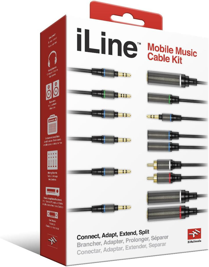 IK Multimedia iLine Mobile Music Kable Kit (6 high-quality Audio Kabel)