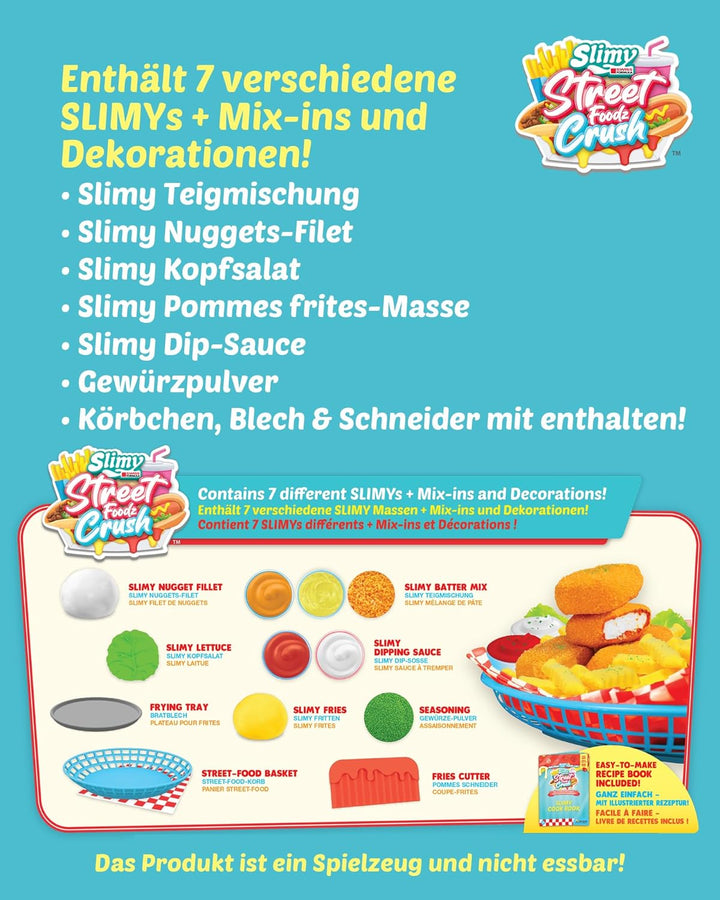 Slimy Street Foodz Crush - Chiccy Nuggies, Slime und Knete Kreativ-Set, Kochspiel zum selber Mischen