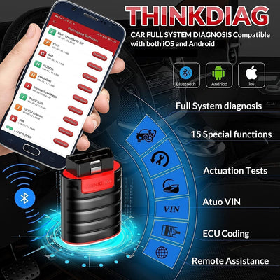 thinkcar ThinkDiag obd2 diagnosegerät obd2 bluetooth adapter Vollsysteme Obd2 Codeleser für bidirekt