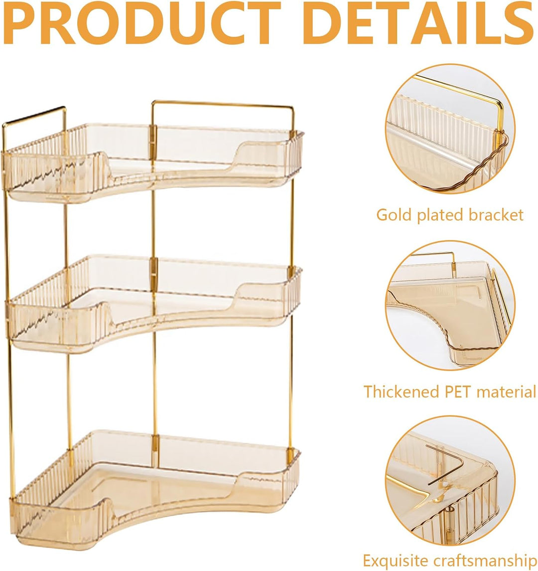 Make Up Organizer, Kosmetik Organizer Mit 3 Ebenen Grosse Kapazität Kosmetikorganiser Parfüm Duschge