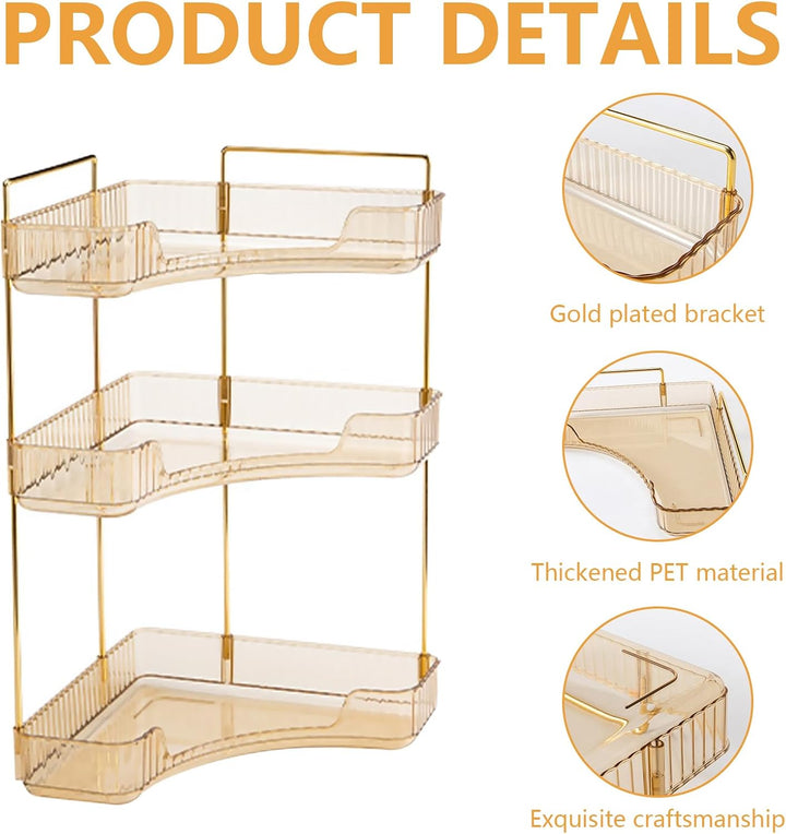 Make Up Organizer, Kosmetik Organizer Mit 3 Ebenen Grosse Kapazität Kosmetikorganiser Parfüm Duschge