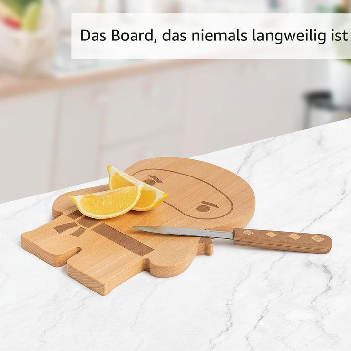 OTOTO – Ninja Board – Kleines Schneidebrett und Messer Set – Küchengeschenk zum Schneiden von Obst u
