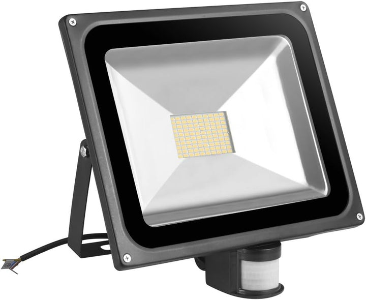 80W SMD Fluter mit Bewegungsmelder LED Strahler Warmweiss warmweiss Licht IP65 Wasserdicht LED Lampe