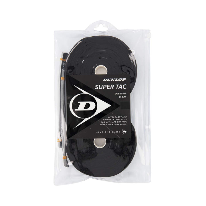 Dunlop Super Tac Tennis Overgrip Schwarz Unisex-Adult, Schwarz Unisex-Adult