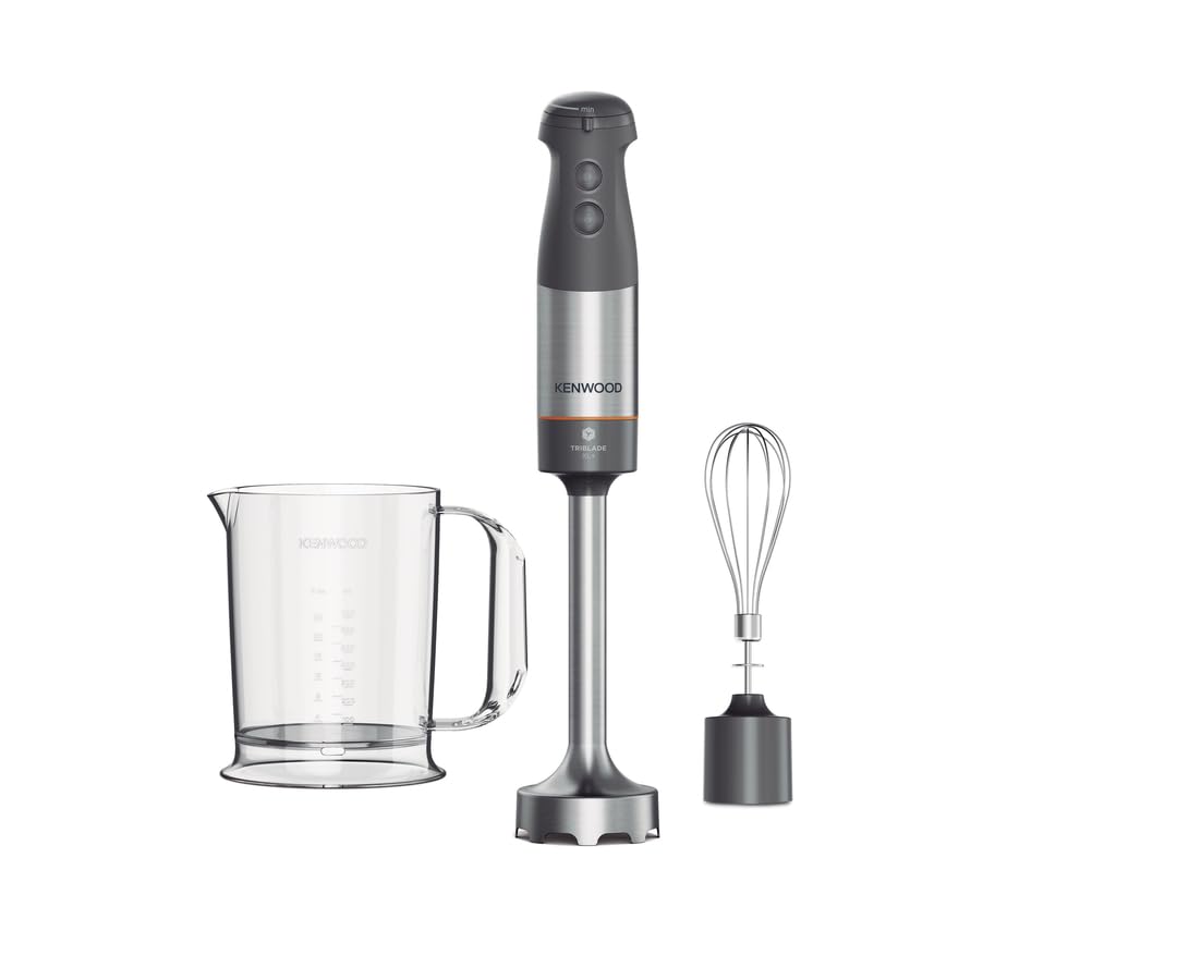 Kenwood Triblade XL+ HBM60.002GY Stabmixer - Pürierstab mit TriBlade-System, Einstellbare Geschwindi