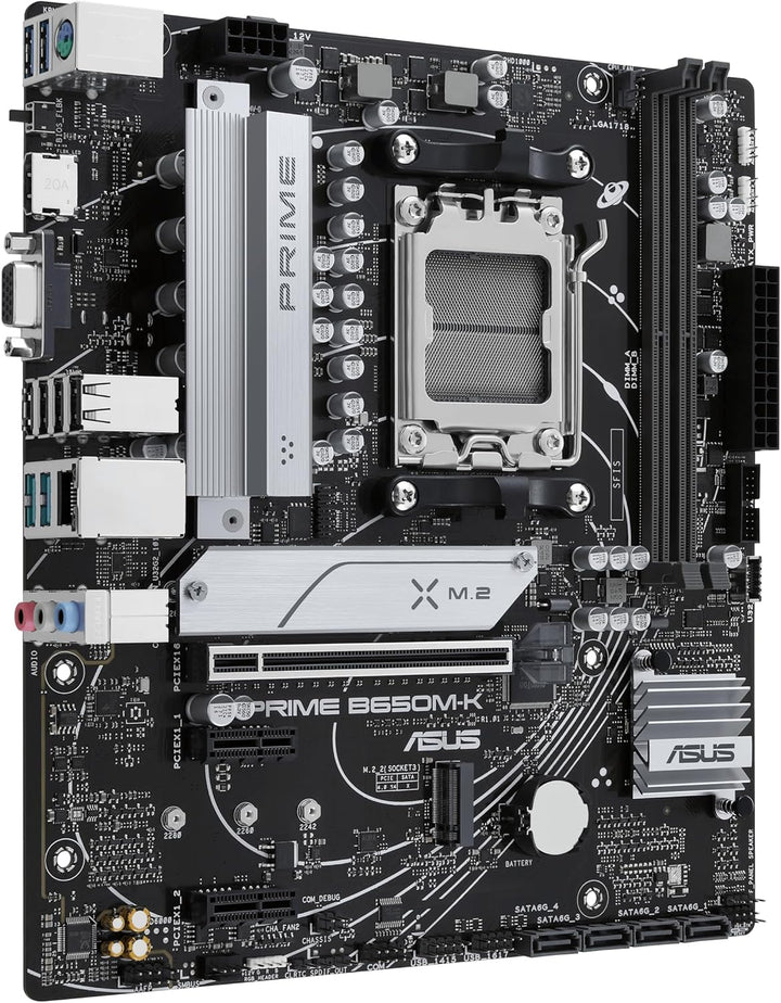 ASUS Prime B650M-K Mainboard Sockel AMD AM5 (Ryzen 7000, Micro-ATX, DDR5 Speicher, PCIe 5.0, BIOS Fl