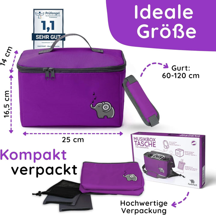 fantifant Musikbox Tasche für Toniebox [ + Netzbeutel für Tonie Aufbewahrung ] Flexible TRANSPORTTAS