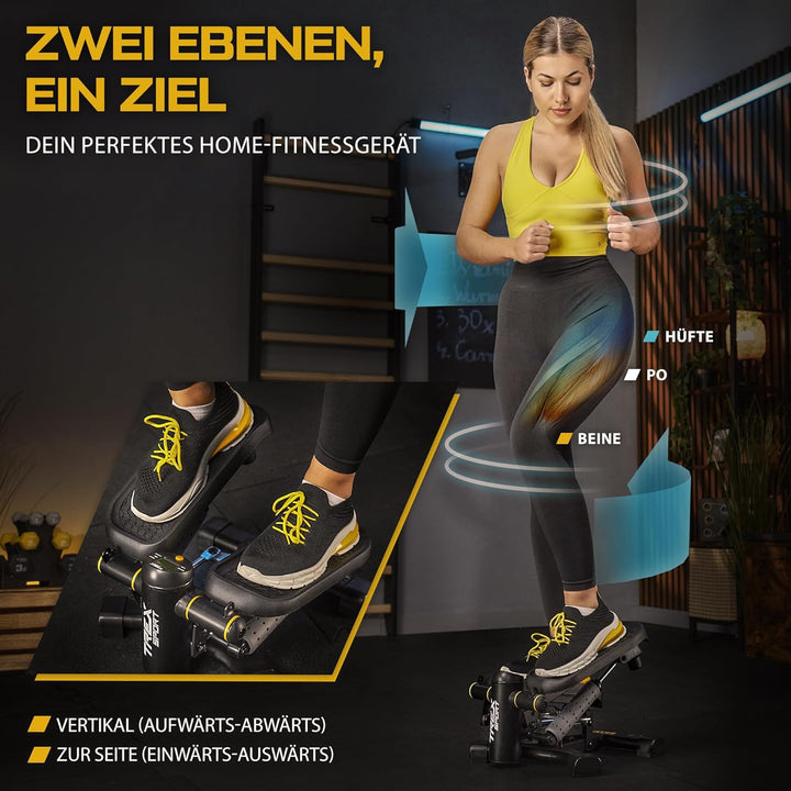 TREX SPORT Mini Stepper TX-070SP | 2in1 Swing Stepper seitliches & vertikales Training | mit Expande