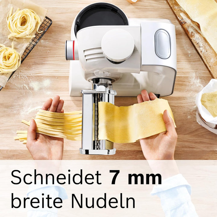 Bosch Pastawalze Tagliatelle MUZ5NV2, Pastawalze für selbstgemachte Tagliatelle 7mm, Edelstahl, pass