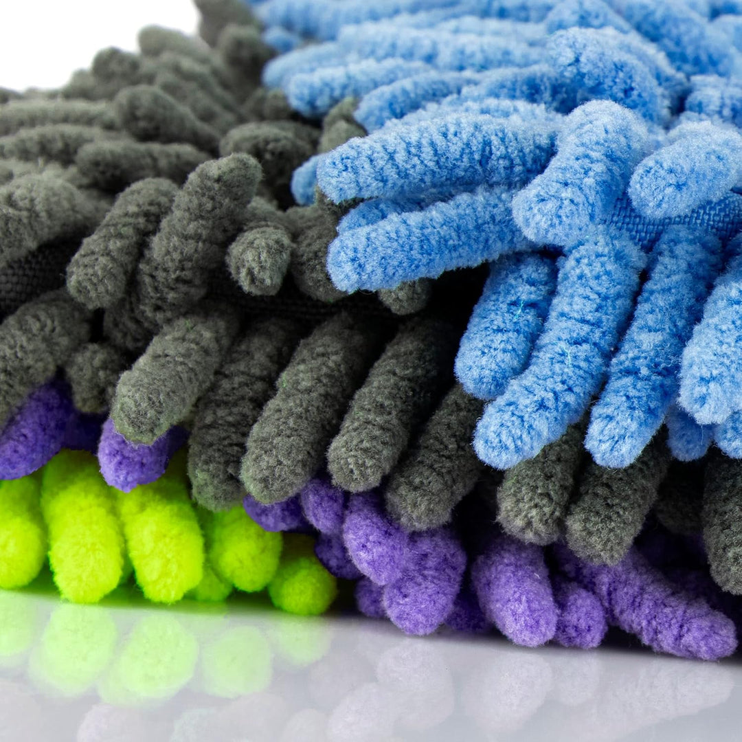 COM-FOUR® 4X Ersatz-Bezug für Bodenwischer - Wischbezug aus Microfaser Chenille zur gründlichen Rein