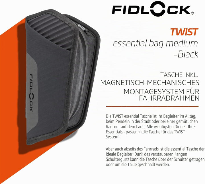 Fidlock GmbH Twist Essential Bag M schwarz Schwarz M, Schwarz M