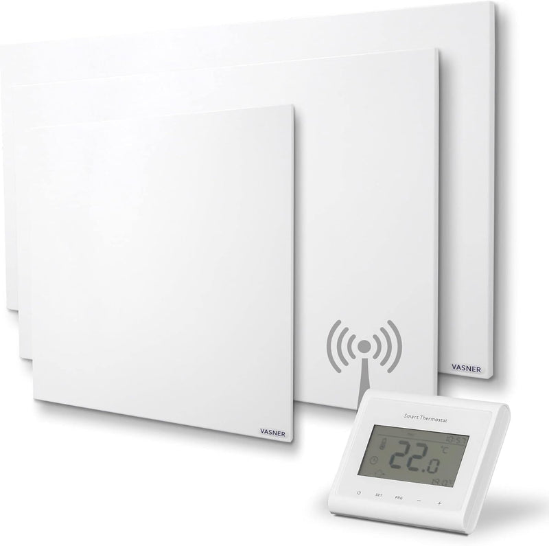 VASNER Citara M RX Infrarotheizung mit Funksystem – Heizung mit Funk Thermostat 300-1100 Watt, Funkh