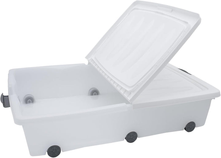 Spetebo Unterbettkommode mit Rollen 60 Liter XXL Sortiert - Betten Box Stauraum Bett