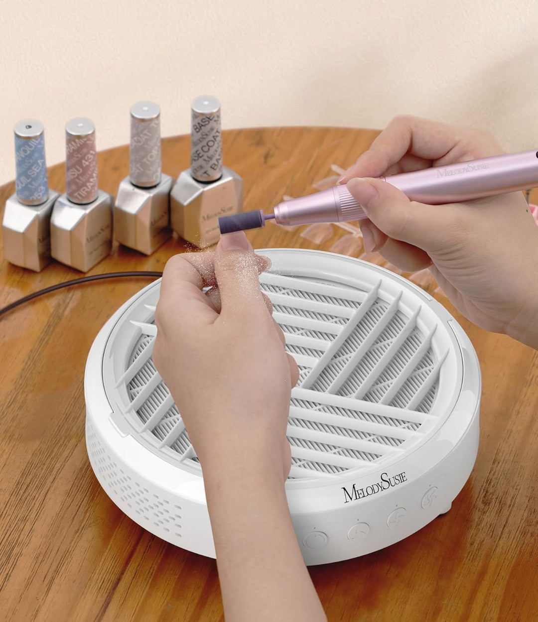 MelodySusie Staubabsaugung für Nägel, HPro Kompaktes Vakuum Professionell Nagelstaubsauger mit Filte