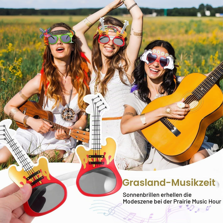 10 Einzigartige Hawaiianische Lustige Sonnenbrille Partybrillen Fotobox Accessoires Diese Neuartigen