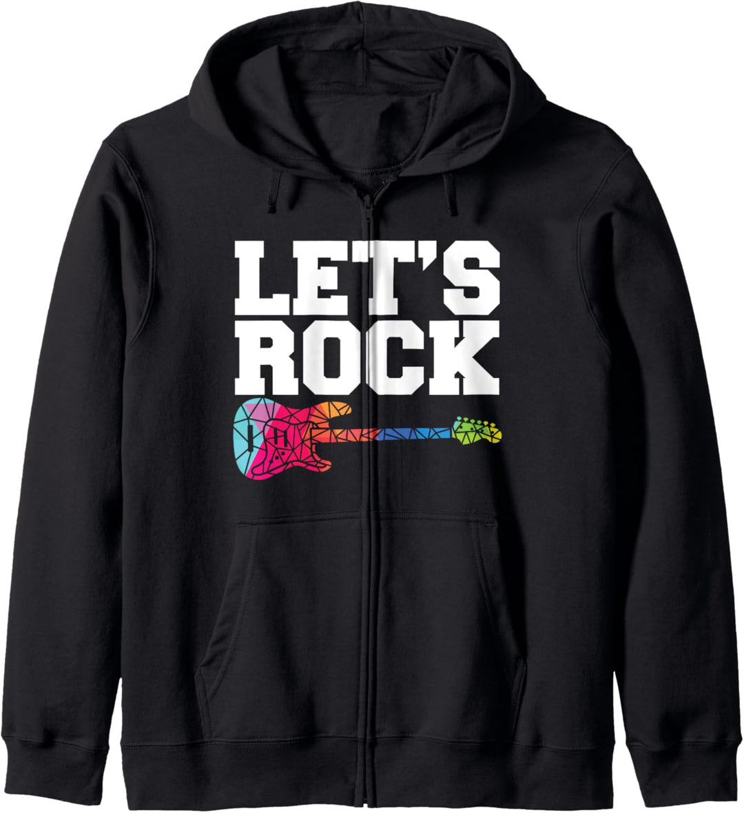 Lets Rock I Rock n Roll Gitarre I Musiker Gitarren Kapuzenjacke
