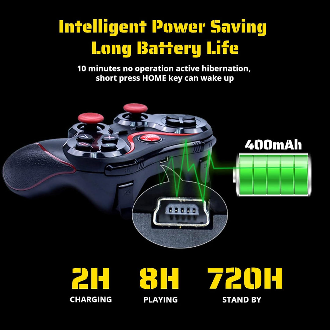 Cuifati Kabelloser Gaming-Controller, Unterstützt Bluetooth, Kabelgebundenen und Kabellosen Modus, R