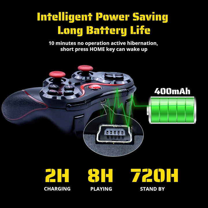 Cuifati Kabelloser Gaming-Controller, Unterstützt Bluetooth, Kabelgebundenen und Kabellosen Modus, R