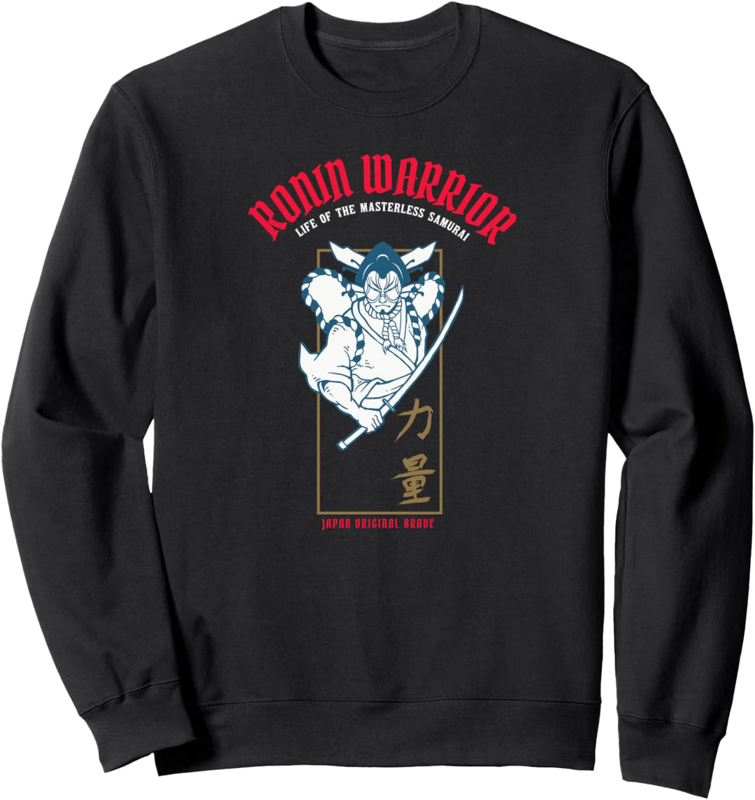 Ronin herrenloser Samurai Krieger Japan Kämpfer Kubuki Kanji Sweatshirt