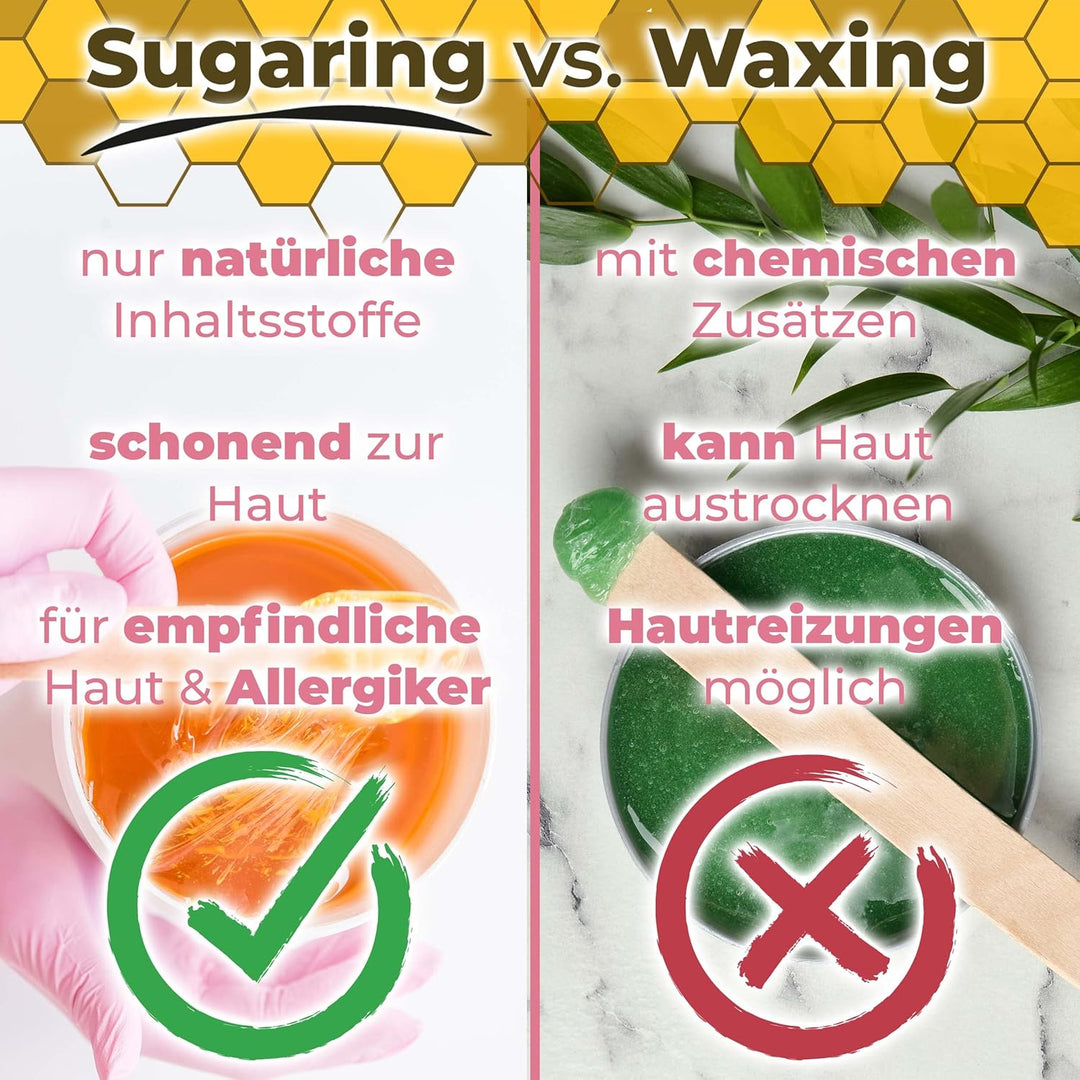 Sugaring Paste Mrs. Sugar 1x Zucker-Spatel, Soft Zuckerpaste Haarentfernung 550g (Soft), Soft