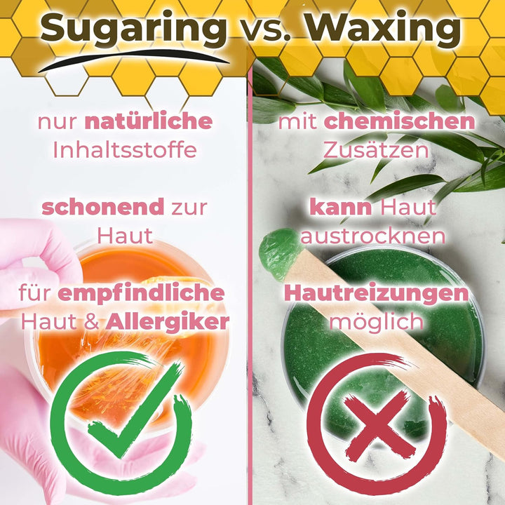 Sugaring Paste Mrs. Sugar 1x Zucker-Spatel, Soft Zuckerpaste Haarentfernung 550g (Soft), Soft
